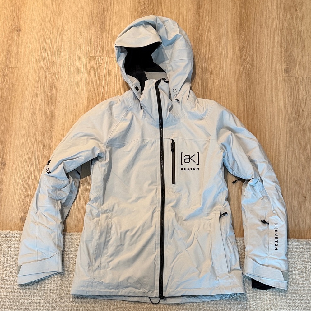 Burton Women's Light Gray AK Hooded Snow Jacket